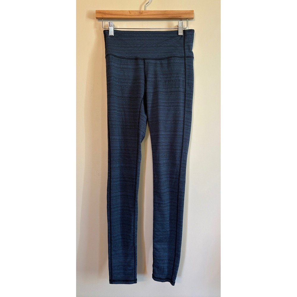 Athleta Leggings, Small Blue/Black Patterened High Rise Activewear Pants